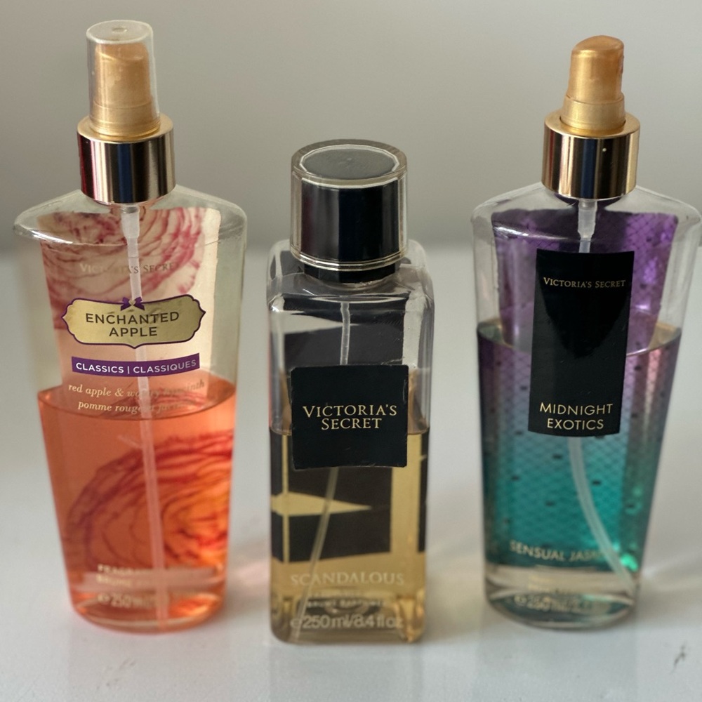 Victoria's Secret Enchanted Apple, Midnight Exotics & Scandalous Mist Body Spray